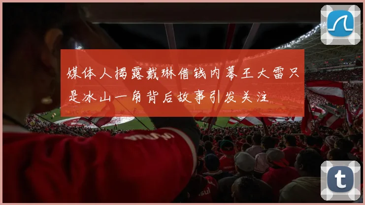 媒体人揭露戴琳借钱内幕王大雷只是冰山一角背后故事引发关注